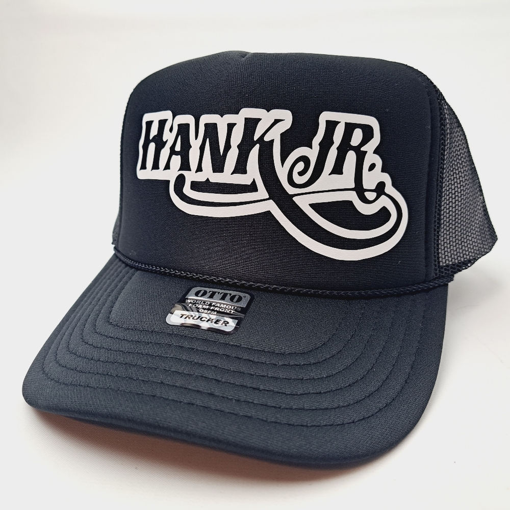 Hank Williams Jr. Bocephus Foam Trucker Mesh Snapback Cap Hat Black new
